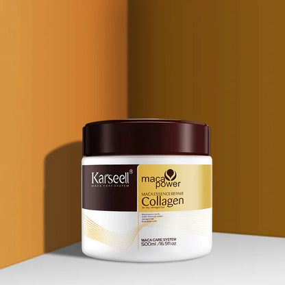 Karseell Collagen Hair Treatment Mask - Deep Repair Conditioning Argan Oil Collagen Hair Mask Essence For Dry Damaged & All Hair Types - 500ml