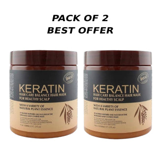 Pack Of 2 | Nourishing Keratin Hair Mask Treatment: Professional 500ml*2