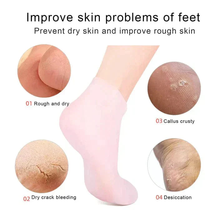 Silicone Moisturizing Gel Socks Pair (Buy 1 Get 1 Free)