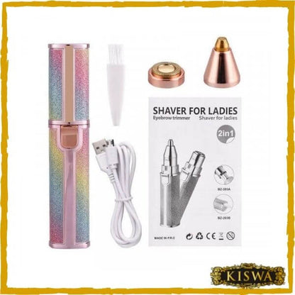 Rechargeable Flawless Hair Remover 2 in 1 Hair Remover Trimmer For Women