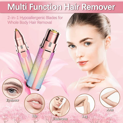 Rechargeable Flawless Hair Remover 2 in 1 Hair Remover Trimmer For Women